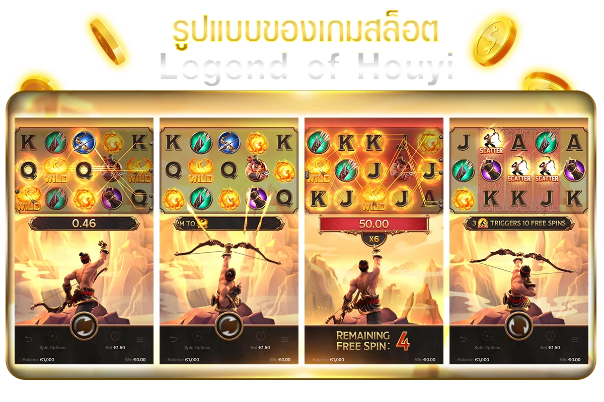 รูปแบบของเกมสล็อต Legend of Houyi