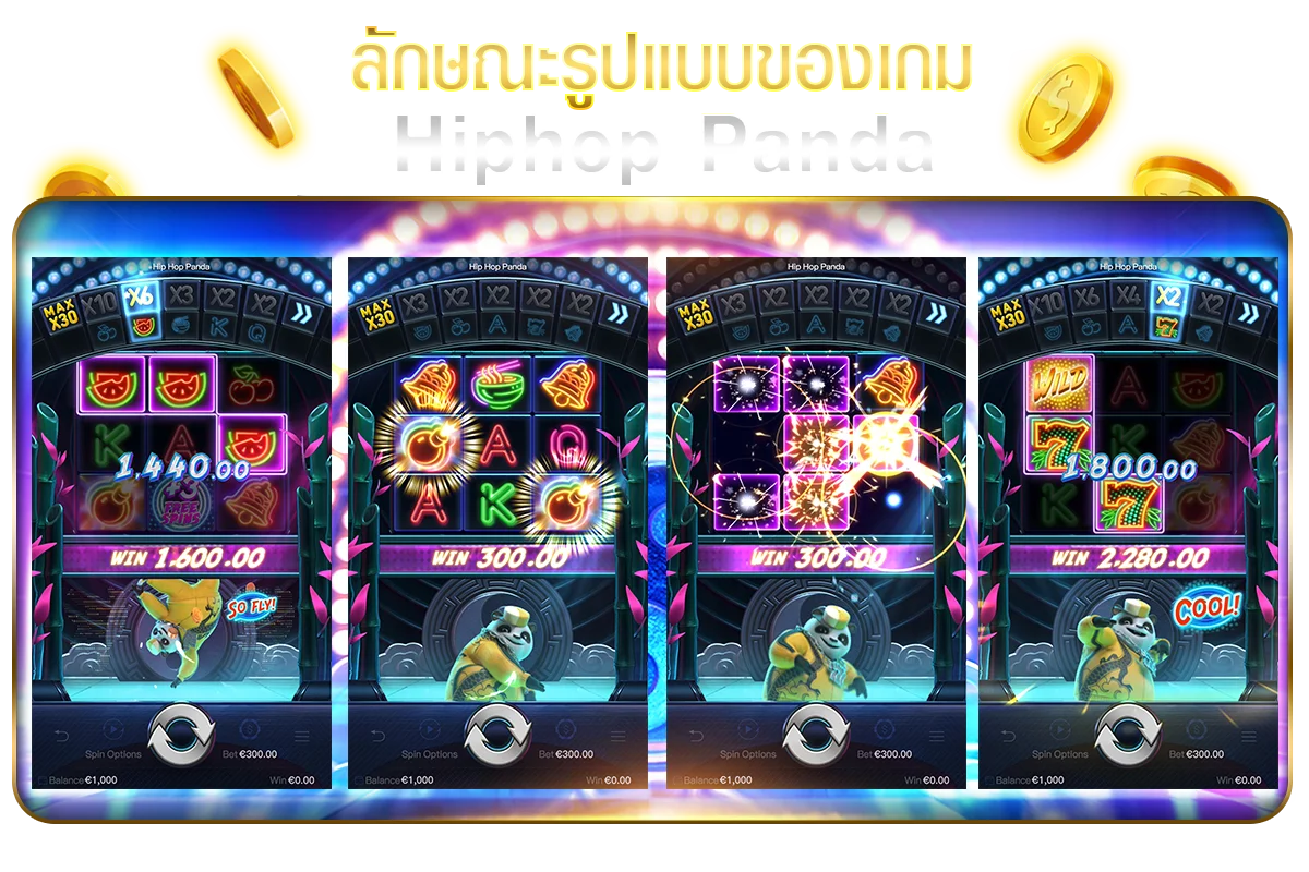 ลักษณะรูปแบบของเกม Hiphop Panda